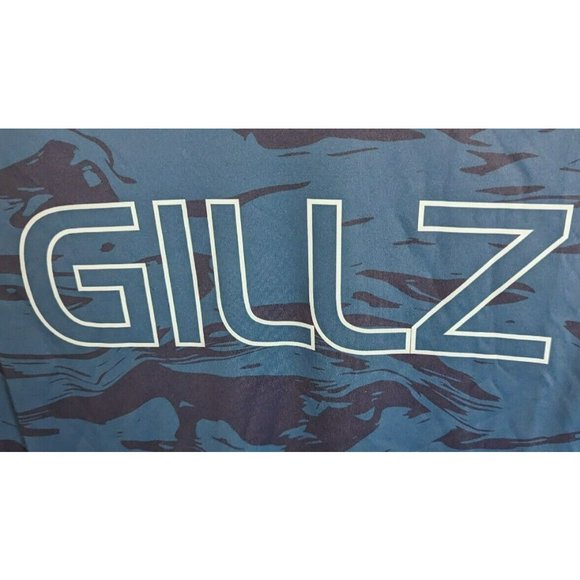 Gillz Mens LS UV Tournament Series V2 Blue Waterman Print L/S Fishing Shirt Sz M - Picture 3 of 7
